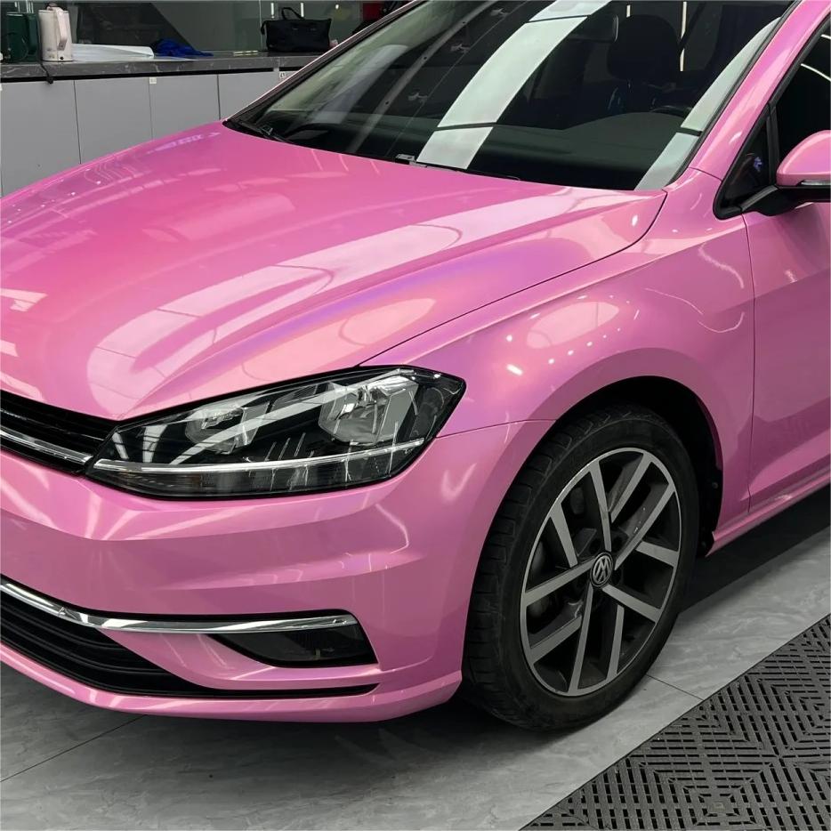 Gloss Metallic Rainbow Laser Pink Car Vinyl Wrap review Week 02