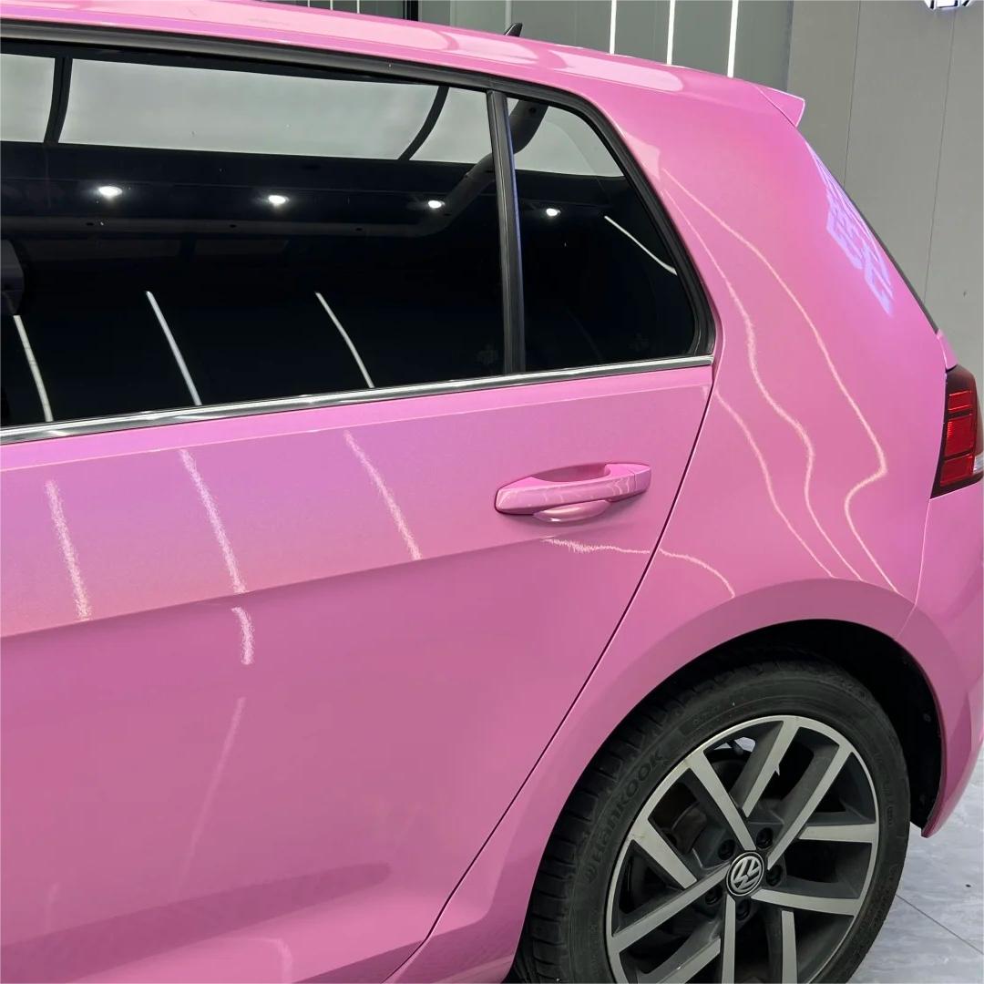 Gloss Metallic Rainbow Laser Pink Car Vinyl Wrap review Week 03