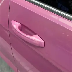Gloss Metallic Rainbow Laser Pink Car Vinyl Wrap review Blemish 01