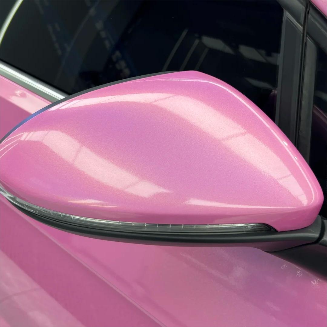 Gloss Metallic Rainbow Laser Pink Car Vinyl Wrap review Blemish 02