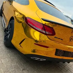 Gloss Mirror Chrome Gold Car Vinyl Wrap  review Photos 02