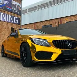Gloss Mirror Chrome Gold Car Vinyl Wrap  review Photos 03