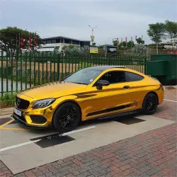 Gloss Mirror Chrome Gold Car Vinyl Wrap  review Photos 04