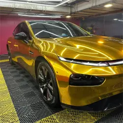 Gloss Mirror Chrome Gold Car Vinyl Wrap  review Effect 02