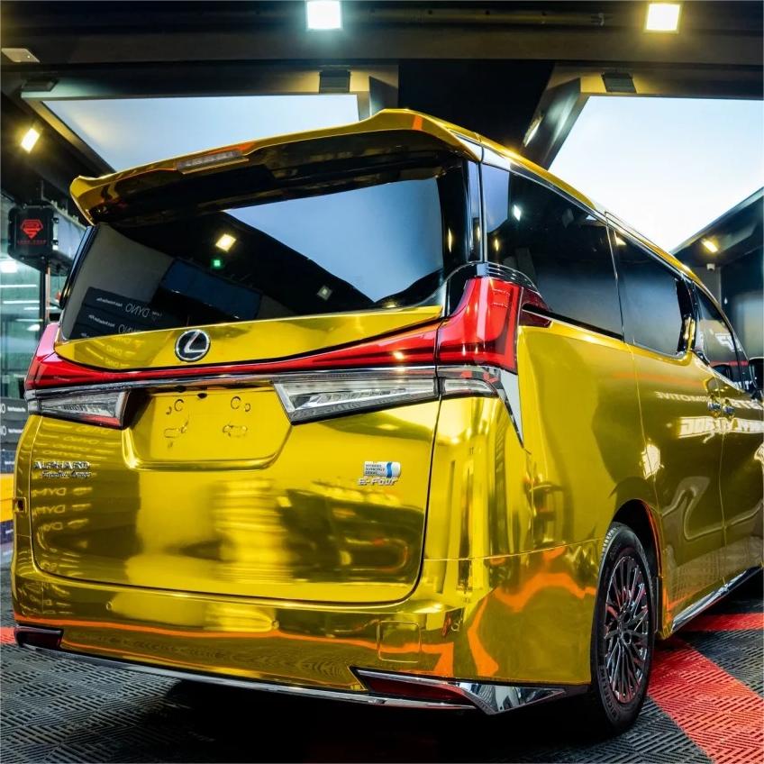 Gloss Mirror Chrome Gold Car Vinyl Wrap  review Chrome 03