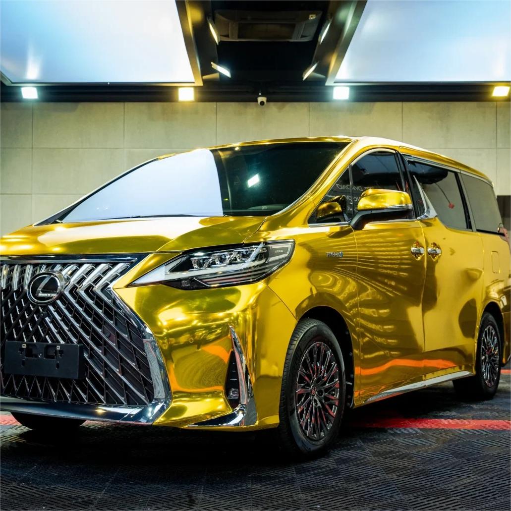 Gloss Mirror Chrome Gold Car Vinyl Wrap  review Chrome 00