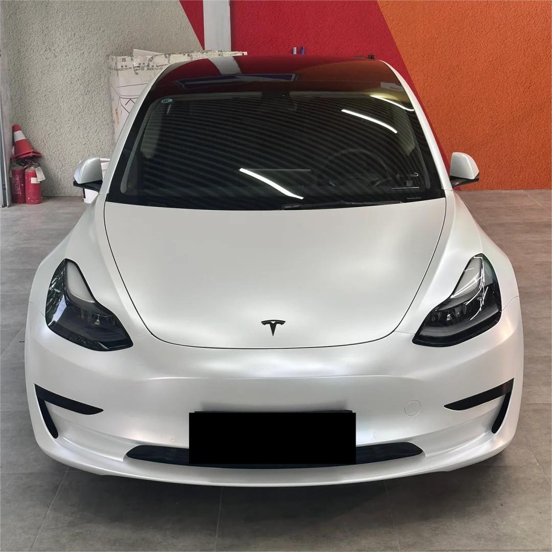 Satin Ceramic White Car Vinyl Wrap review White 01