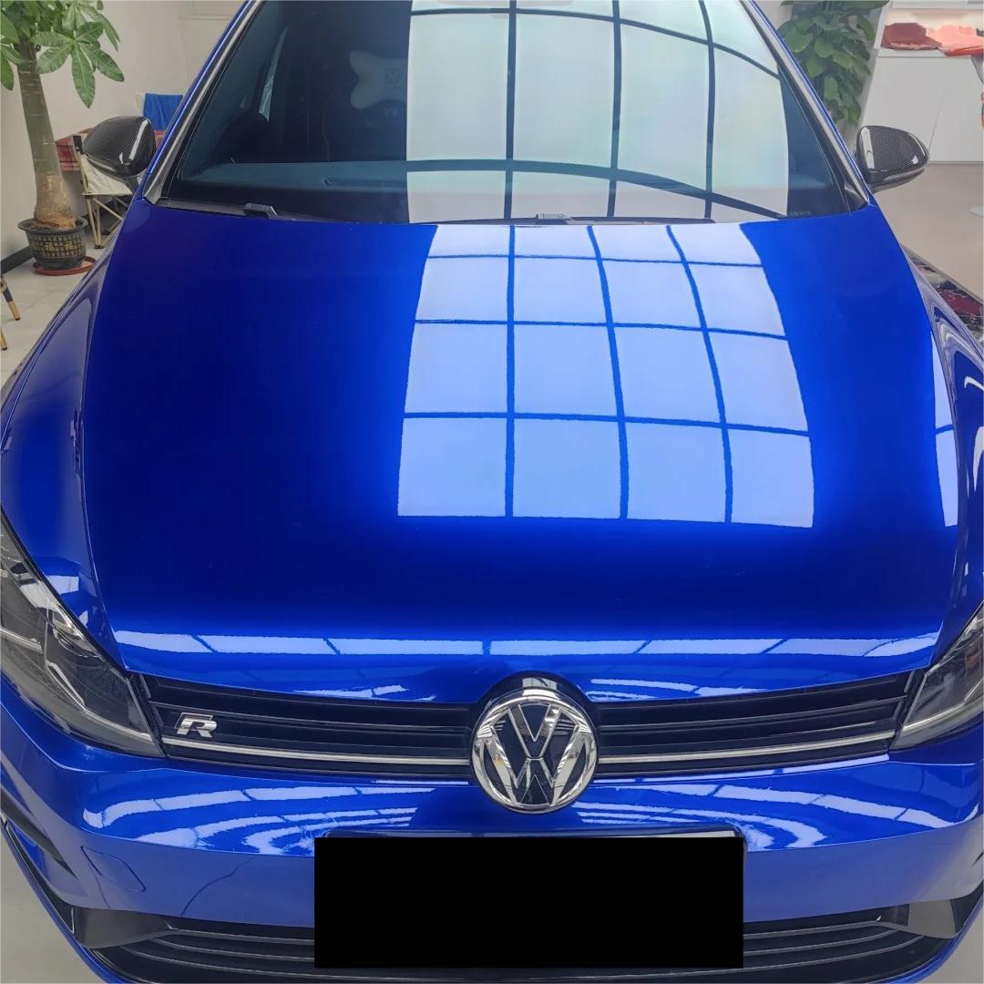 Gloss Metallic Blueberry Car Vinyl Wrap PET review Effect 01