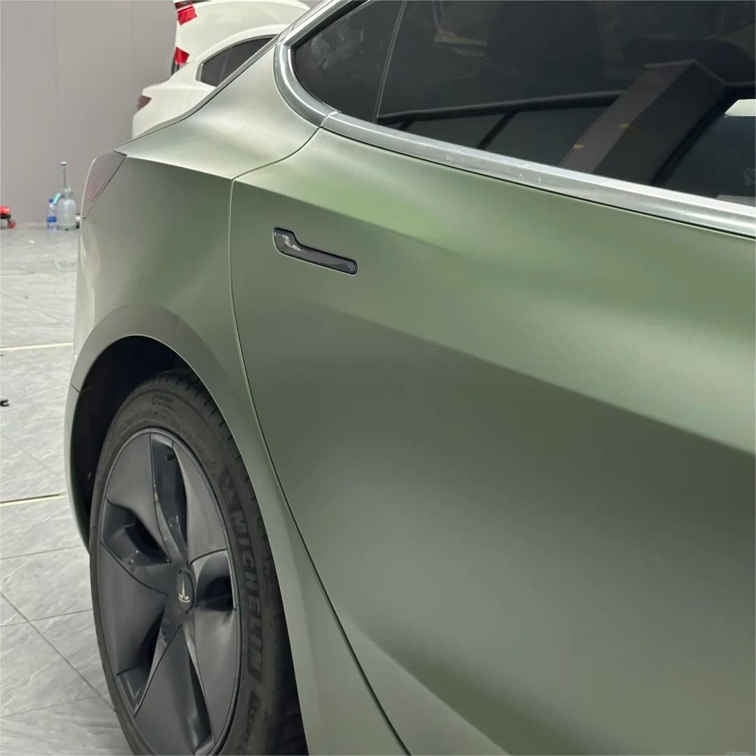 Matte Satin Ceramics Military Green Car Vinyl Wrap review Previous 03