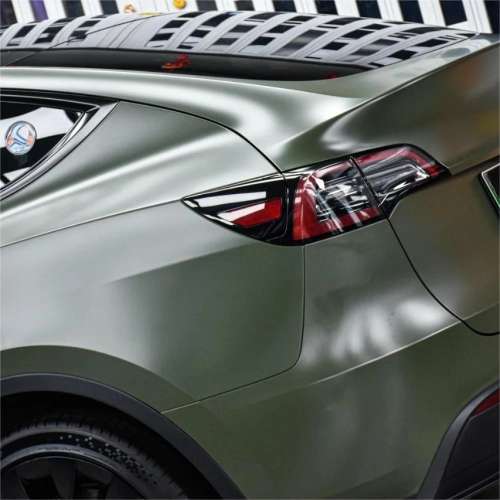 Matte Satin Ceramics Military Green Car Vinyl Wrap PET review 