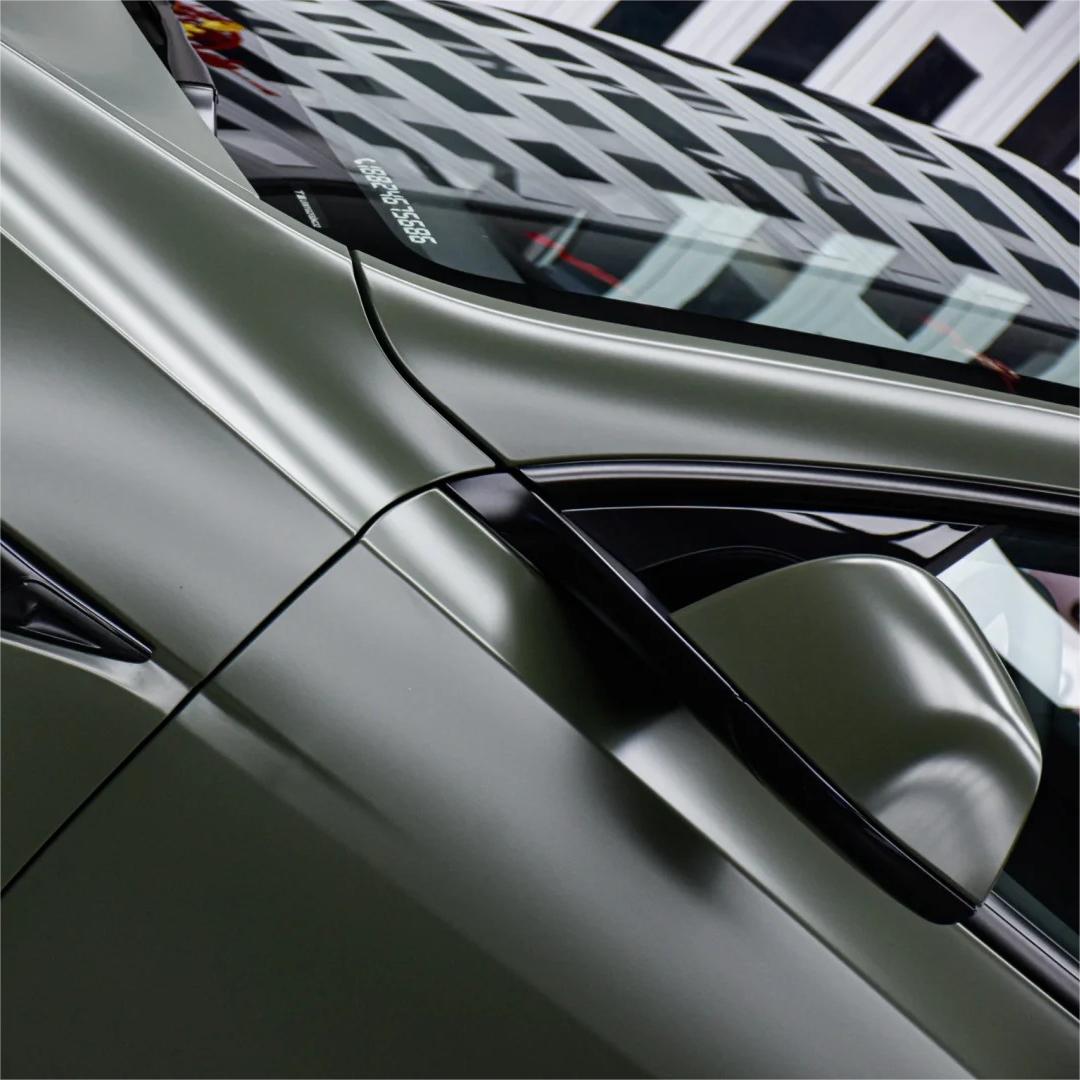 Matte Satin Ceramics Military Green Car Vinyl Wrap review After 03