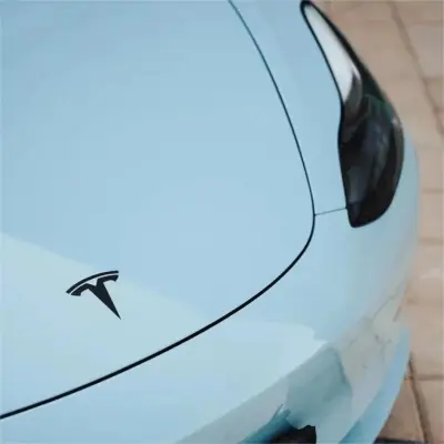 Gloss Meissen Blue Car Vinyl Wrap PET review Blue 03