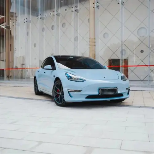 Gloss Meissen Blue Car Vinyl Wrap PET review 