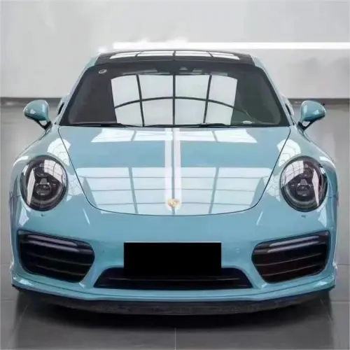 Gloss Meissen Blue Car Vinyl Wrap PET review 