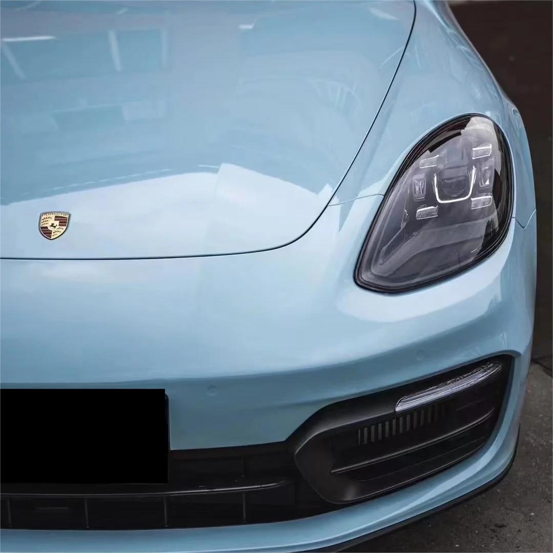 Gloss Meissen Blue Car Vinyl Wrap PET review Mickey 01