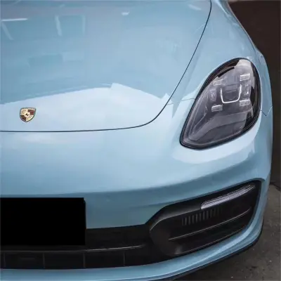 Gloss Meissen Blue Car Vinyl Wrap PET review Mickey 02