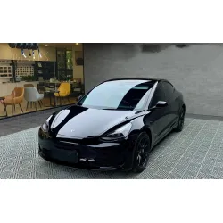 Super Glossy Piano Black Car Vinyl Wrap Porsche BMW PET  review Angelo 01