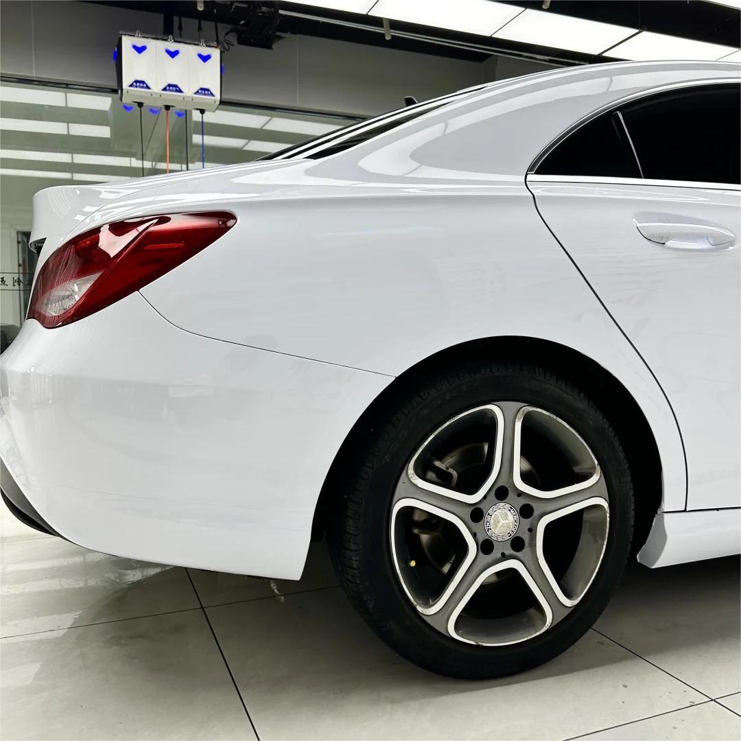 Gloss Crystal White Car Vinyl Wrap  review Photos 05
