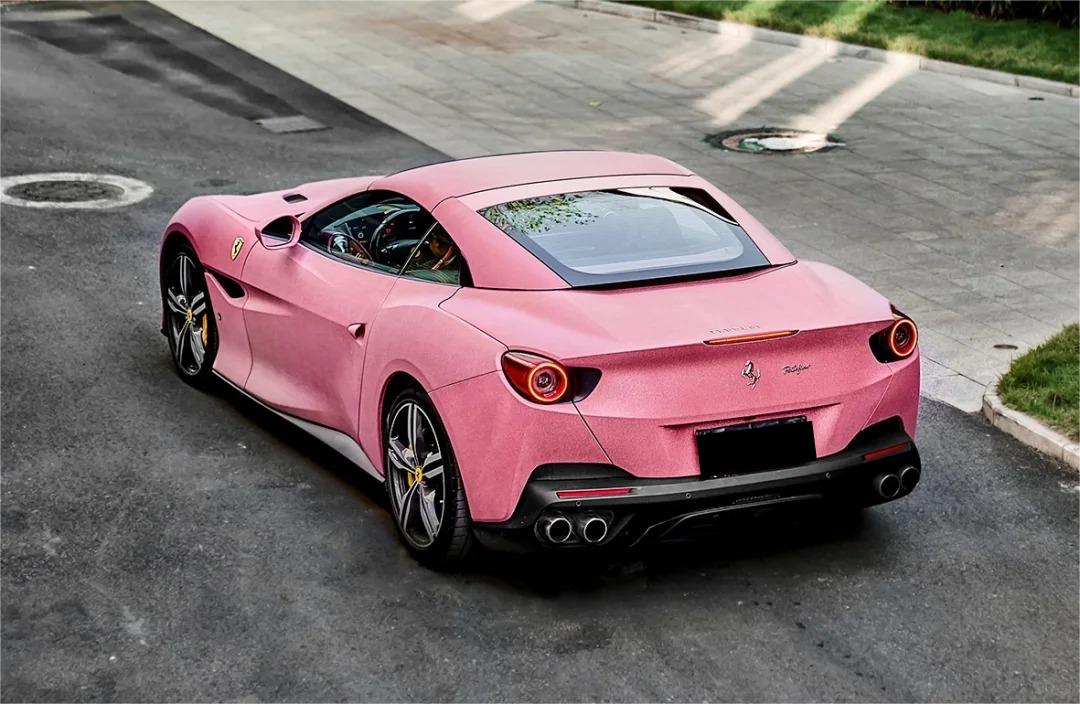 Matte Diamond Glitter Pink Car Vinyl Wrap review Pink 01