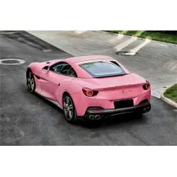 Matte Diamond Glitter Pink Car Vinyl Wrap review Pink 02