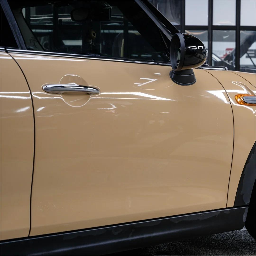 Gloss AMG Desert Yellow Car Vinyl Wrap PET review Yellow 02