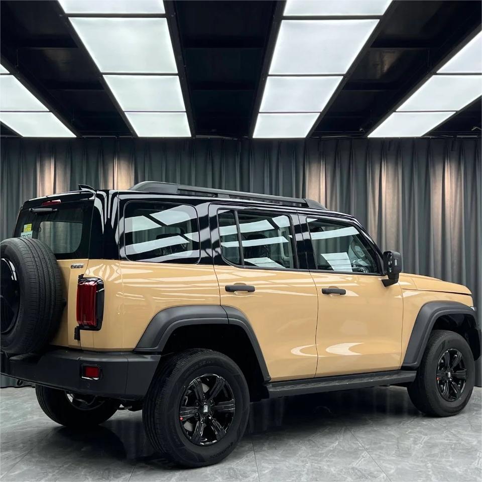 Gloss AMG Desert Yellow Car Vinyl Wrap PET review Fine 03