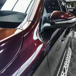 Gloss Diamond Chameleon Black Red Vinyl Wrap review Diamond 02