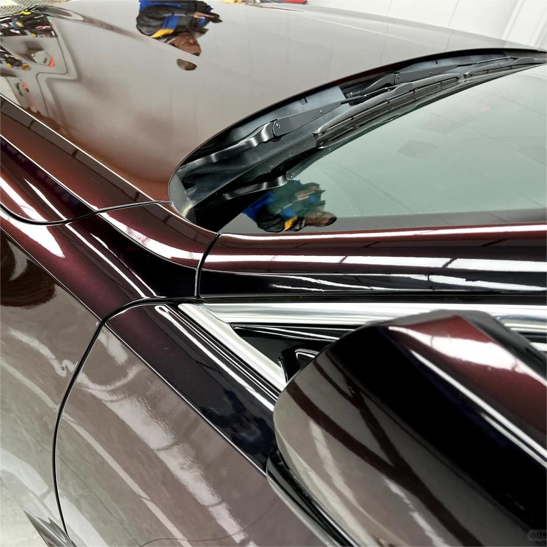 Gloss Diamond Chameleon Black Red Vinyl Wrap review Protect 01