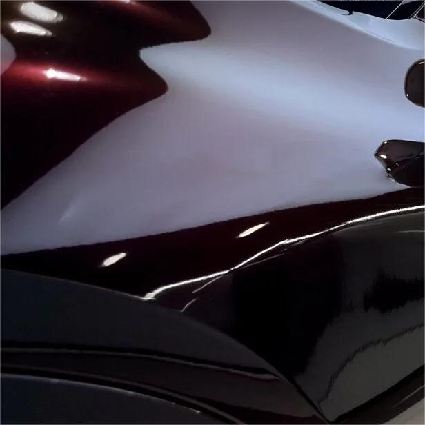 Gloss Diamond Chameleon Black Red Vinyl Wrap review Much 03