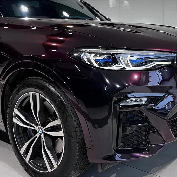 Gloss Diamond Chameleon Black Red Vinyl Wrap review Much 04