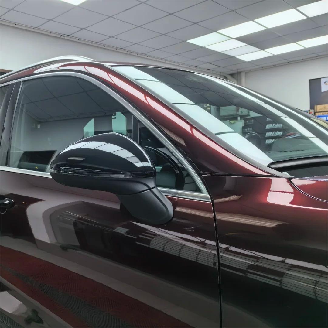 Gloss Metallic Black Rose Car Vinyl Wrap review Model