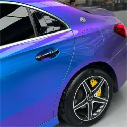 Gloss Chameleon Blue Purple Car Vinyl Wrap review Purple 06
