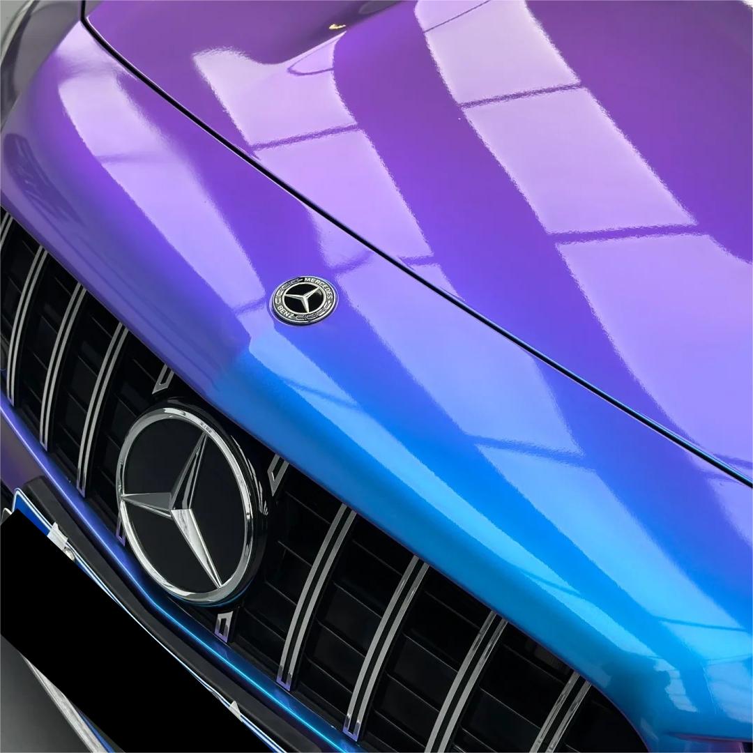 Gloss Chameleon Blue Purple Car Vinyl Wrap review Purple 01