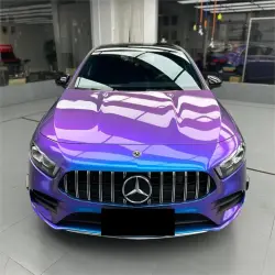 Gloss Chameleon Blue Purple Car Vinyl Wrap review Purple 03