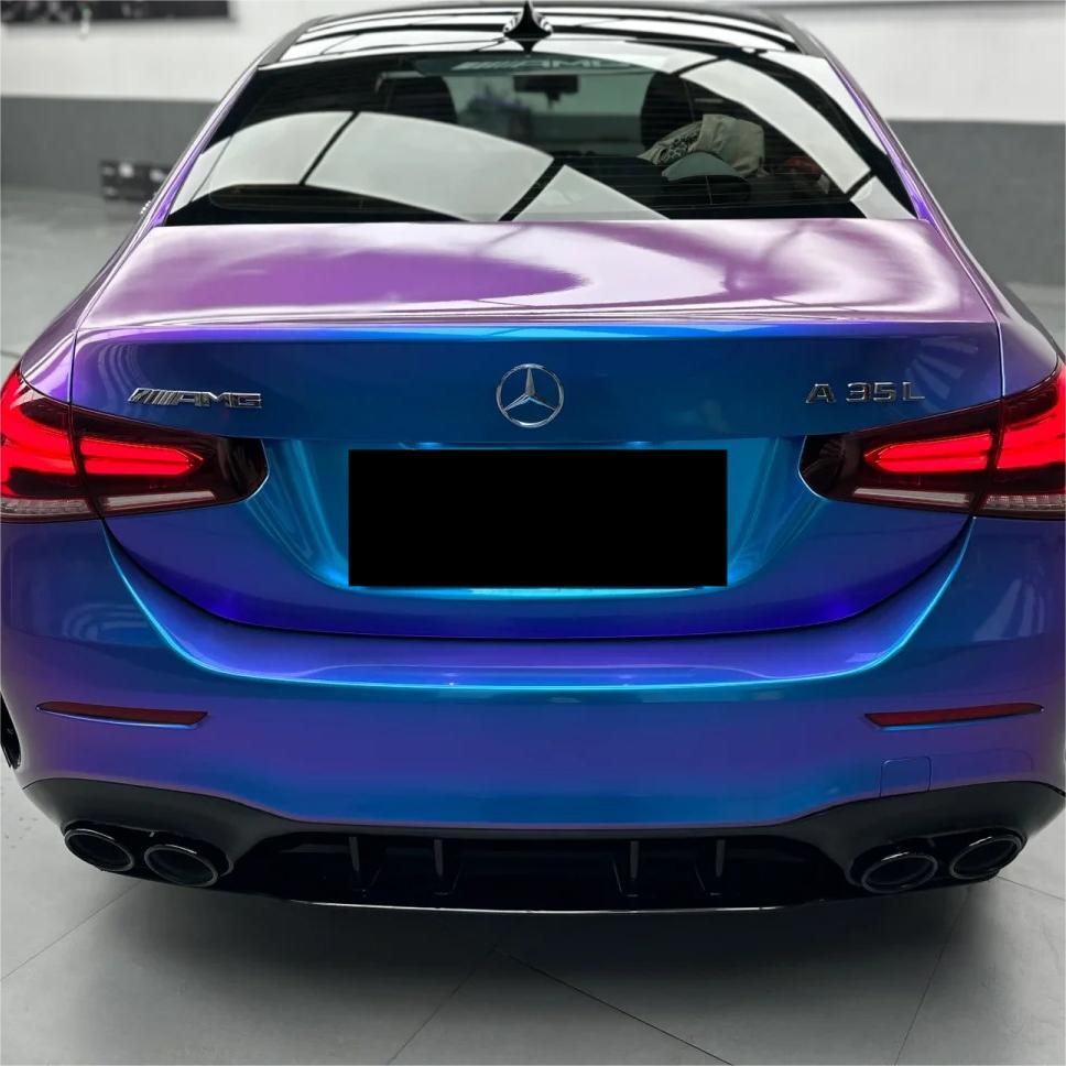 Gloss Chameleon Blue Purple Car Vinyl Wrap review Purple 07