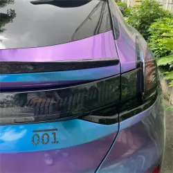 Gloss Chameleon Blue Purple Car Vinyl Wrap review Attention 04