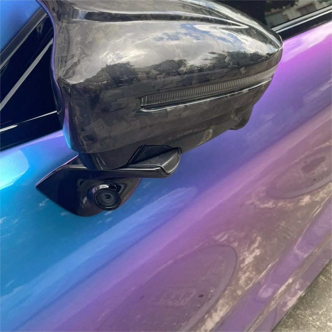 Gloss Chameleon Blue Purple Car Vinyl Wrap review Attention 02