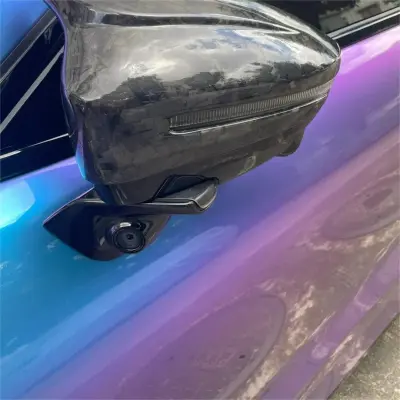 Gloss Chameleon Blue Purple Car Vinyl Wrap review Attention 02