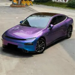 Gloss Chameleon Blue Purple Car Vinyl Wrap review Meet 01