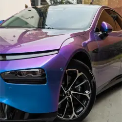Gloss Chameleon Blue Purple Car Vinyl Wrap review Meet 02