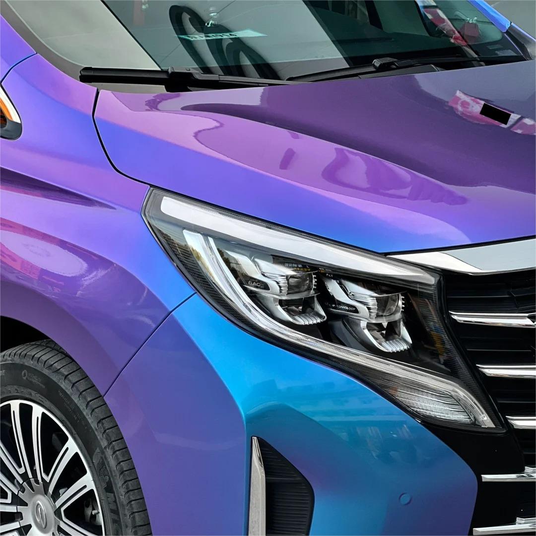 Gloss Chameleon Blue Purple Car Vinyl Wrap review Chanmelon 00