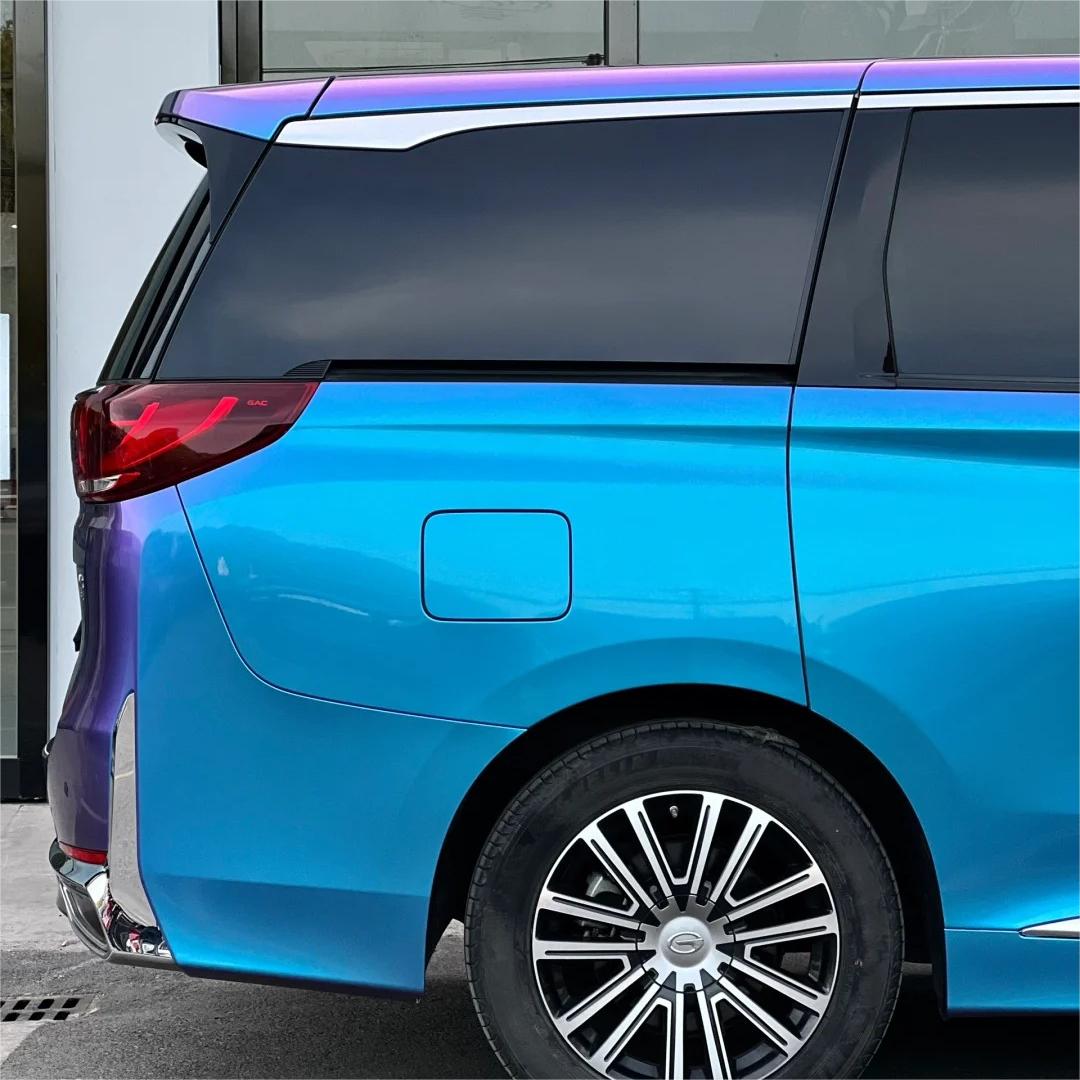 Gloss Chameleon Blue Purple Car Vinyl Wrap review Chanmelon 04