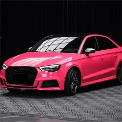 Gloss Fluorescent Pink Car Vinyl Wrap review Pink 01