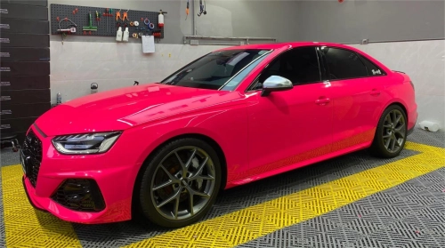 Gloss Fluorescent Pink Car Vinyl Wrap review 