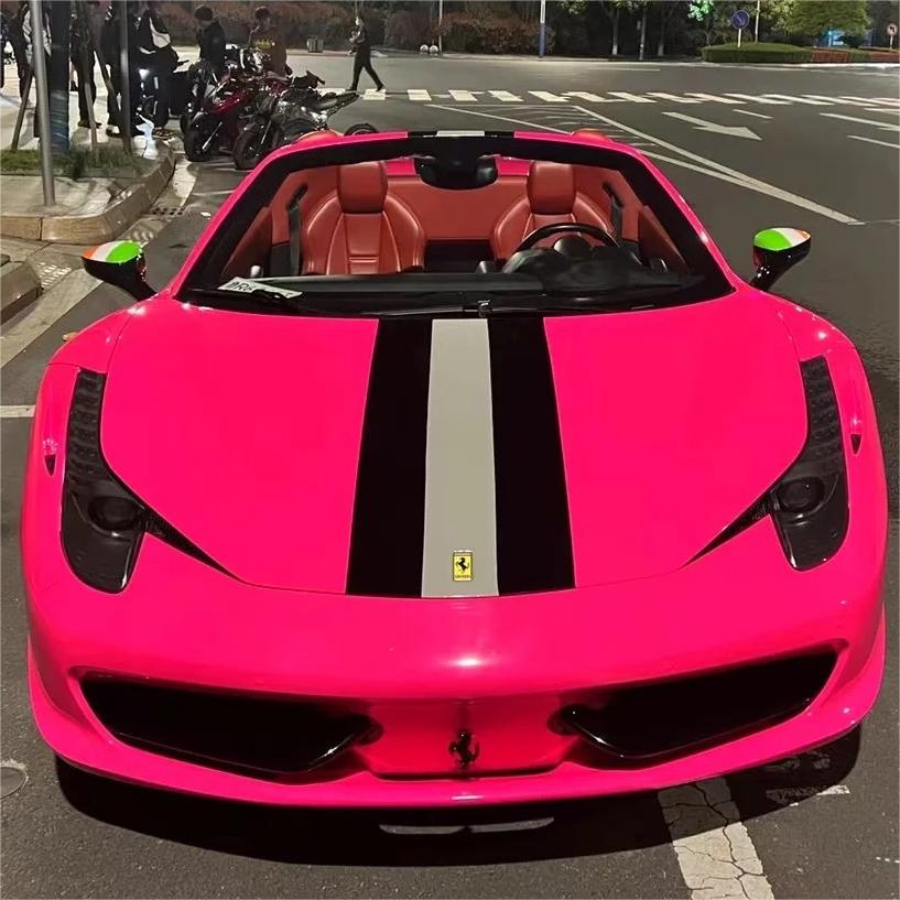 Gloss Fluorescent Pink Car Vinyl Wrap review Gloss 01