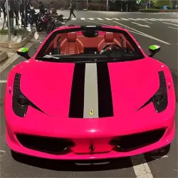 Gloss Fluorescent Pink Car Vinyl Wrap review Gloss 02