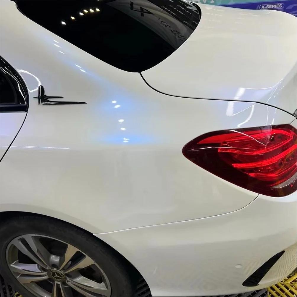 Gloss Metallic Chameleon Blue White Car Vinyl Wrap PET review Since 04