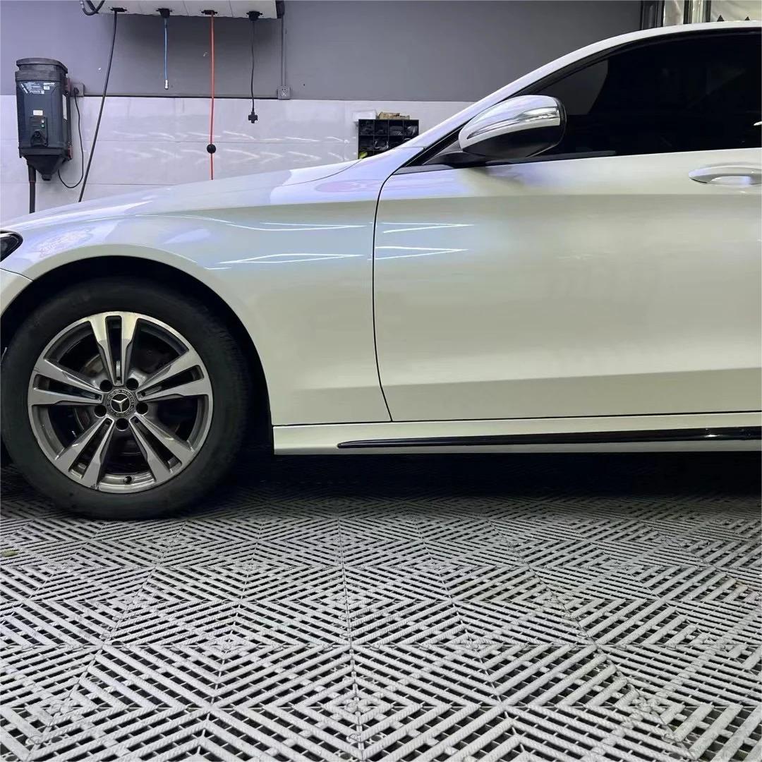 Gloss Metallic Chameleon Blue White Car Vinyl Wrap PET review Since 05