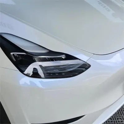 Gloss Metallic Chameleon Blue White Car Vinyl Wrap review Satisfy 03