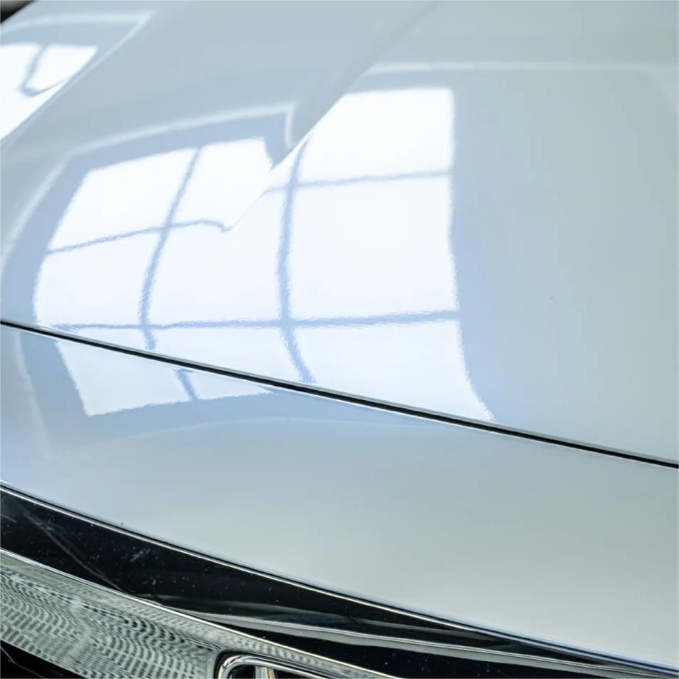 Gloss Metallic Chameleon Blue White Car Vinyl Wrap PET review Pleased 01